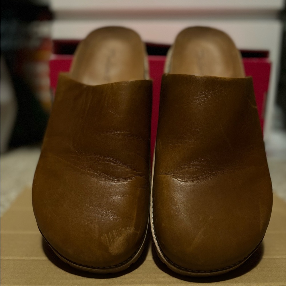Madewell Leather Layne Clog Mule sz 9 new